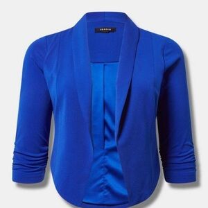 Torrid Size 00 M/L  Royal Blue Open-Front Blazer NWT